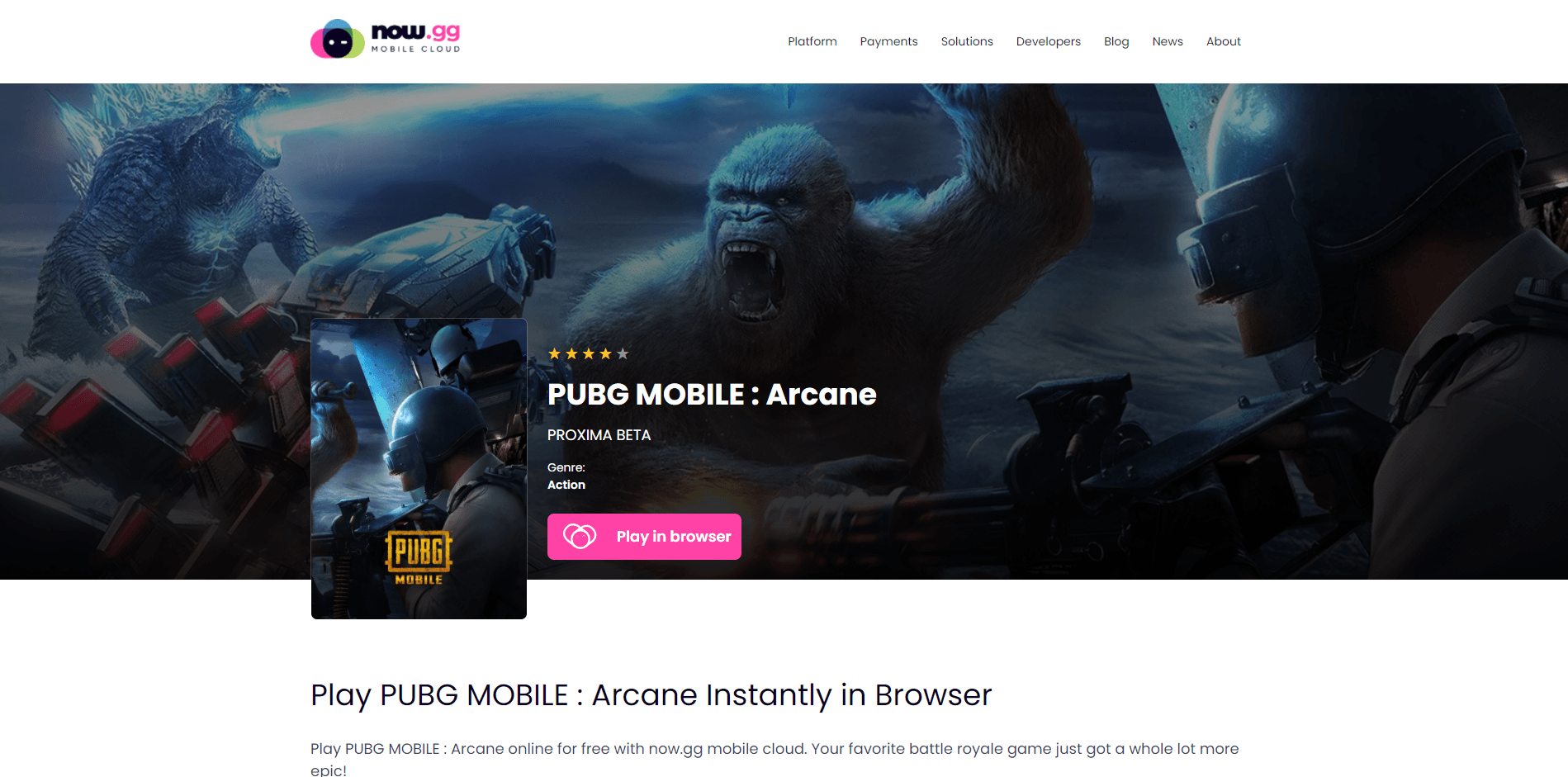 Play PUBG Mobile Online Instantly on  on Any Device, With No