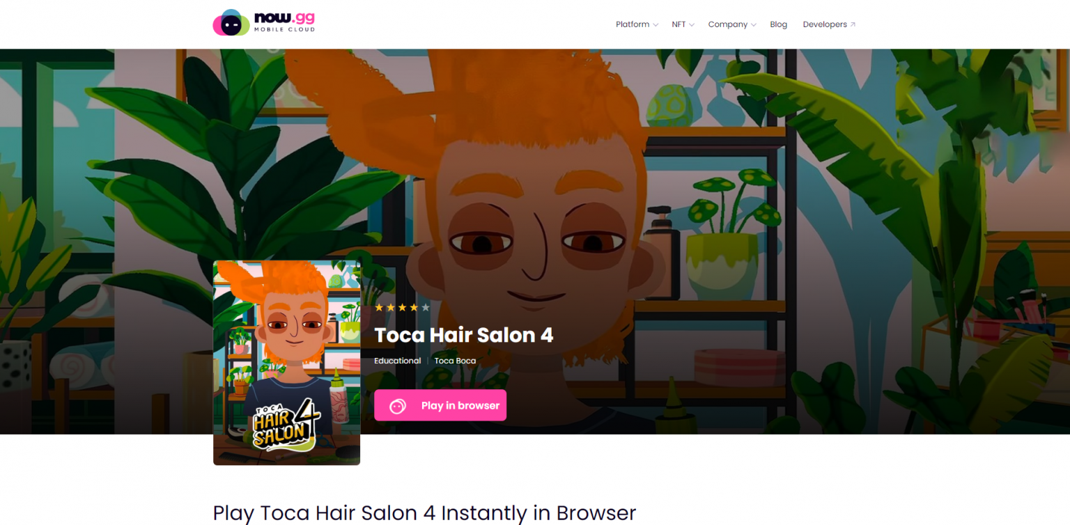 Play Toca Hair Salon 4 on Any Device now.gg, With a Single Click And No