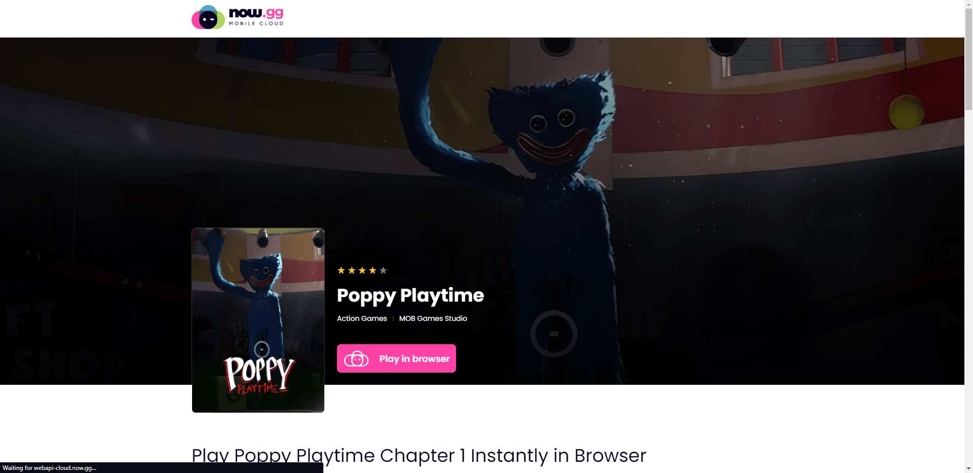 Jogue Poppy Playtime em qualquer lugar com o now.gg InstaPlay: uma  alternativa baseada em nuvem