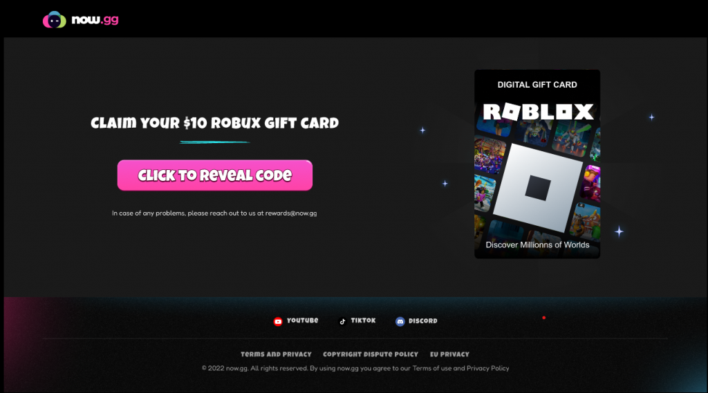 Win Free Robux Gift Cards - Weekend Party on now.gg